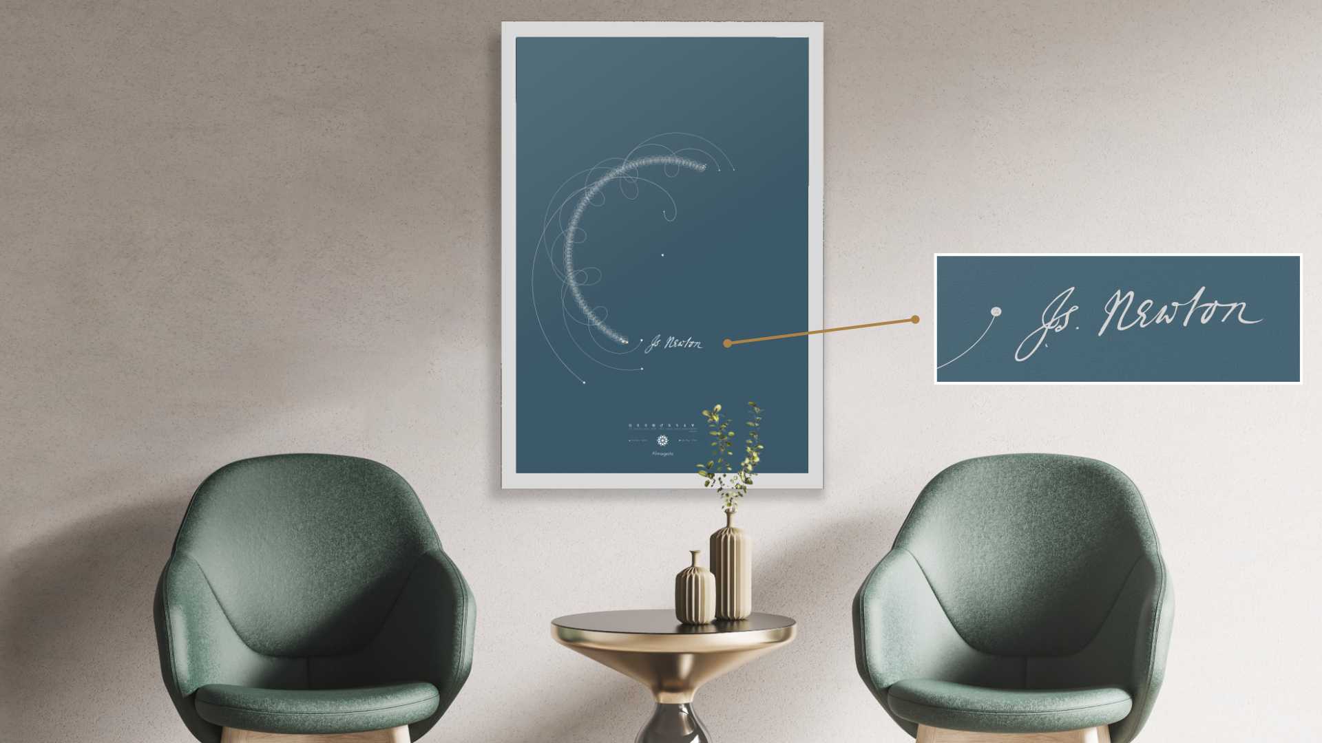 A special designed poster to celebrate Newton's intuition that allowed the discovery of Neptune.